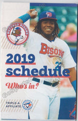 2019 Buffalo Bisons Pocket Schedule Blue Jays Guerrero Jr Jansen Minor  Baseball