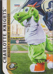 Charlotte Knights dragon mascot homer puts out fire