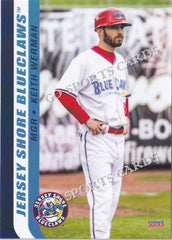 2022 Jersey Shore BlueClaws Keith Werman Philadelphia Phillies MGR