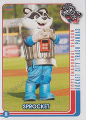 2022 Rocket City Trash Pandas Sprocket Mascot