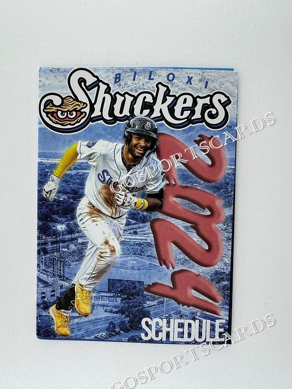 2024 Biloxi Shuckers Pocket Schedule Go Sports Cards