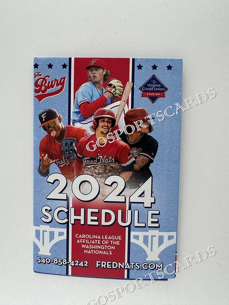 2024 Fredericksburg Nationals Pocket Schedule