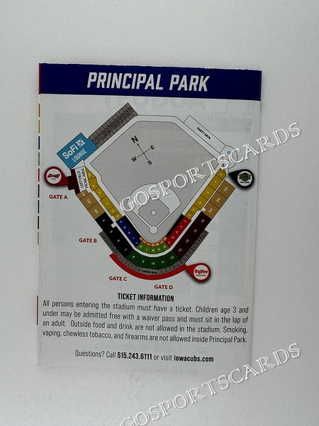 2024 Iowa Cubs Pocket Schedule