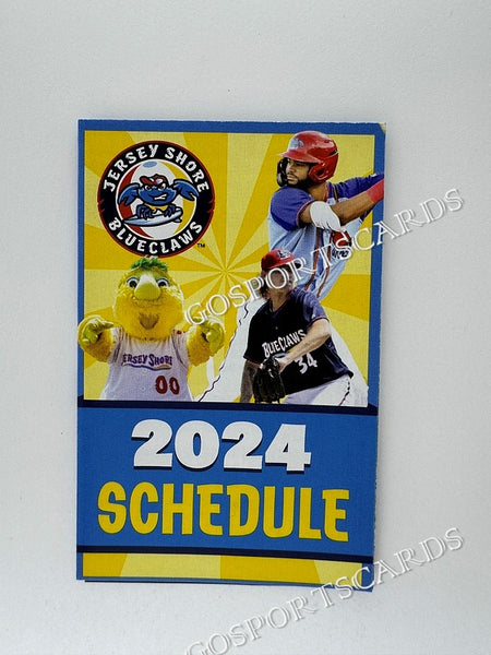 2024 Jersey Shore BlueClaws Pocket Schedule