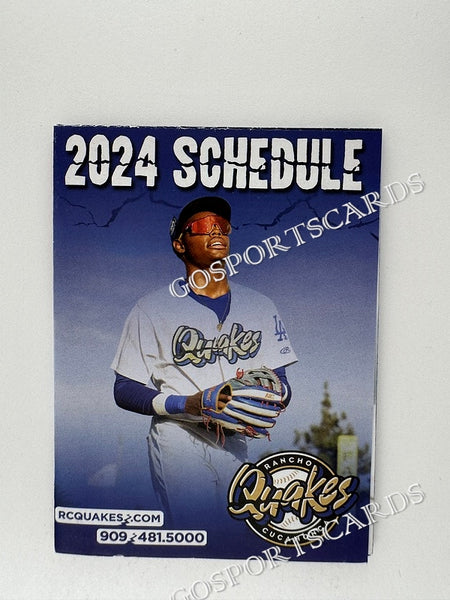 2024 Rancho Cucamonga Quakes Pocket Schedule