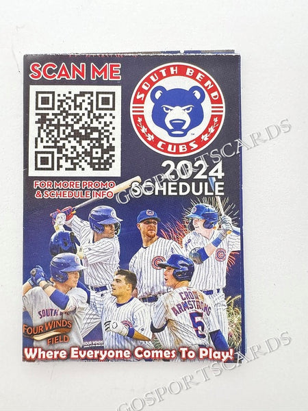 2024 South Bend Cubs Pocket Schedule