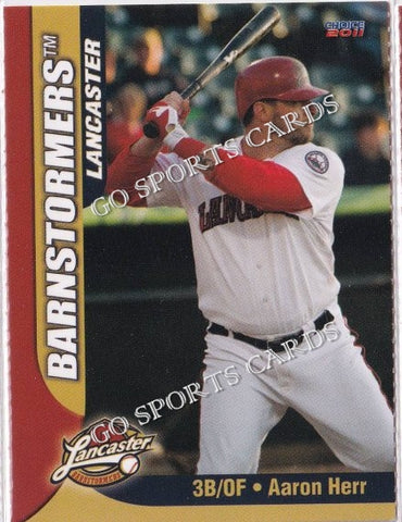 2011 Lancaster Barnstormers Perforated Aaron Herr