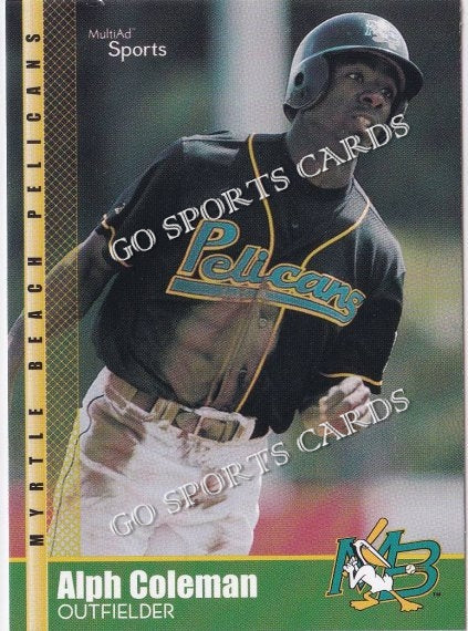 2002 Myrtle Beach Pelicans Alph Coleman