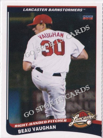 2012 Lancaster Barnstormers Perforated Beau Vaughan