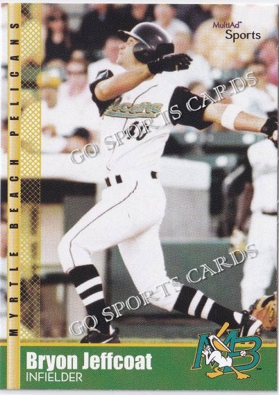 2002 Myrtle Beach Pelicans Bryon Jeffcoat