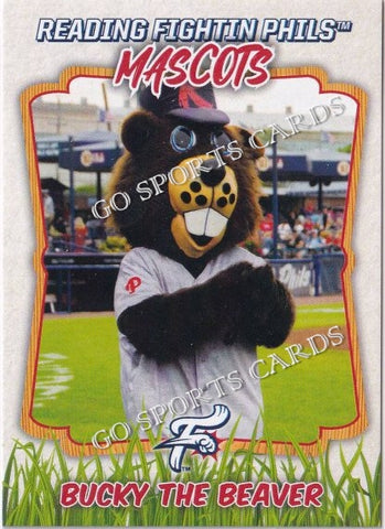 2023 Reading Fightin Phils Mascots Bucky The Beaver