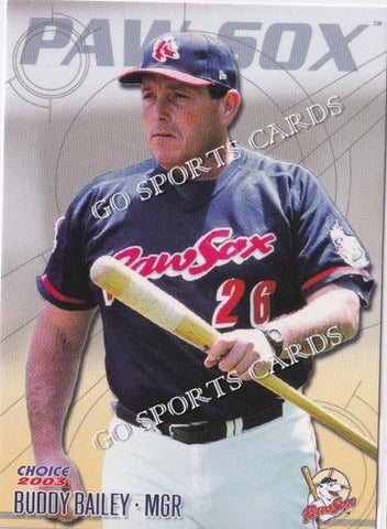 2003 Pawtucket Red Sox Buddy Bailey