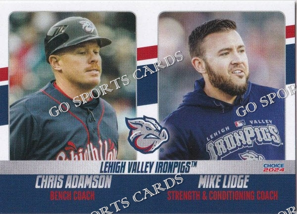 2024 Lehigh Valley IronPigs Chris Adamson Mike Lidge