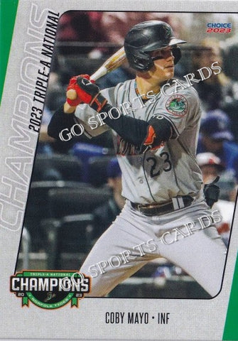 2023 Norfolk Tides Champions Coby Mayo