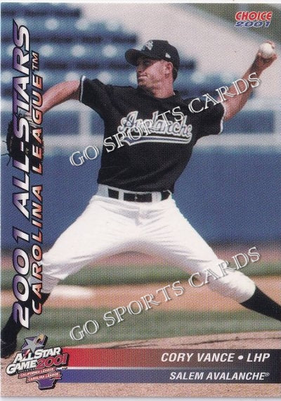 2001 California Carolina League All Star Game Cory Vance