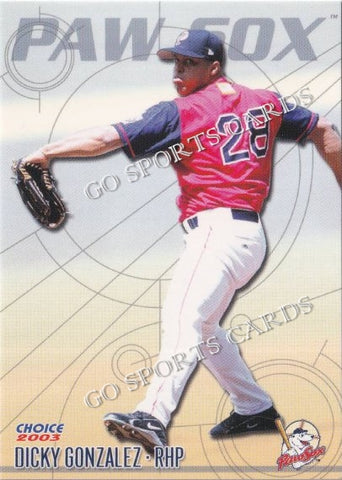 2003 Pawtucket Red Sox Dicky Gonzalez