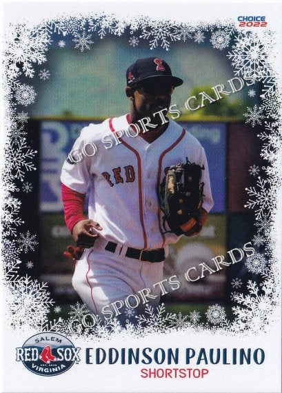 2022 Salem Red Sox Xmas White Eddinson Paulino