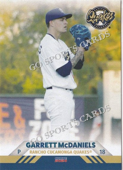 2024 Rancho Cucamonga Quakes Garrett McDaniels