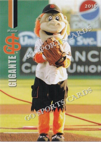 2016 San Jose Giants Gigante Mascot