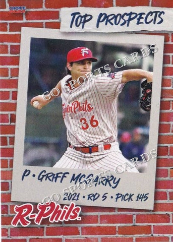 2023 Reading Figntin Phils Top Prospects Griff McGarry