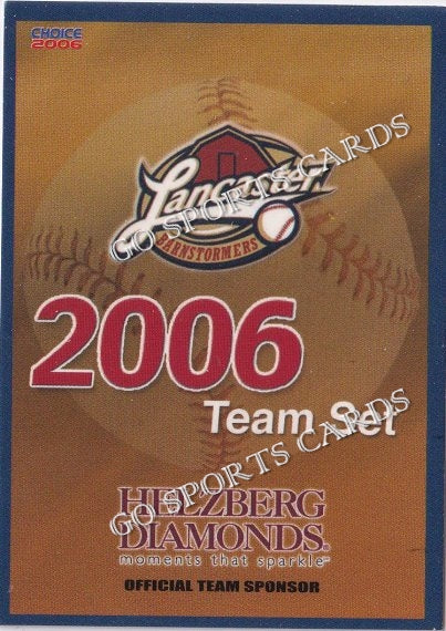 2006 Lancaster Barnstormers Header Checklist