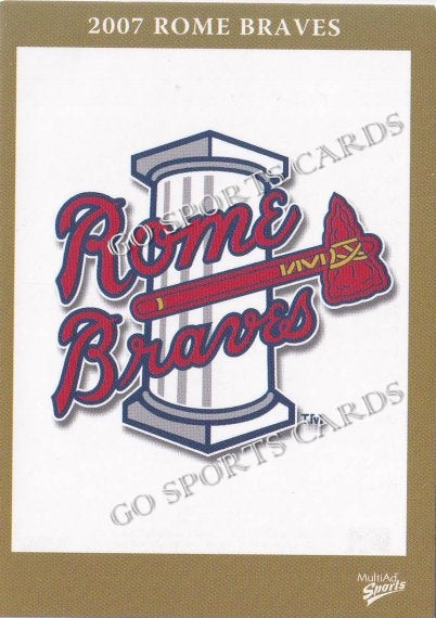 2007 Rome Braves Header Checklist