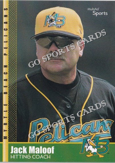 2002 Myrtle Beach Pelicans Jack Maloof