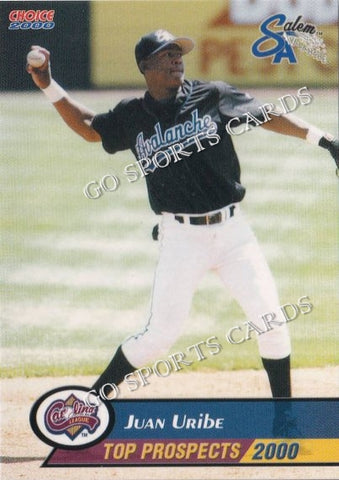 2000 Carolina League Top Prospects Juan Uribe