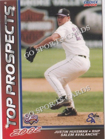 2002 Carolina League Top Prospects Justin Huisman