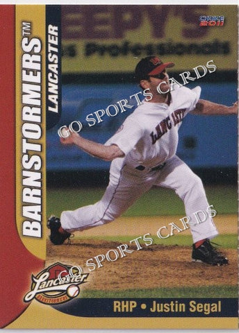 2011 Lancaster Barnstormers Perforated Justin Segal