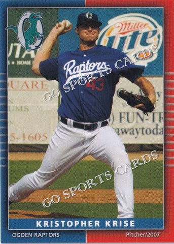 2007 Ogden Raptors Kristopher Krise