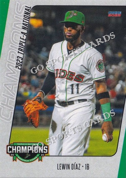 2023 Norfolk Tides Champions Lewin Diaz