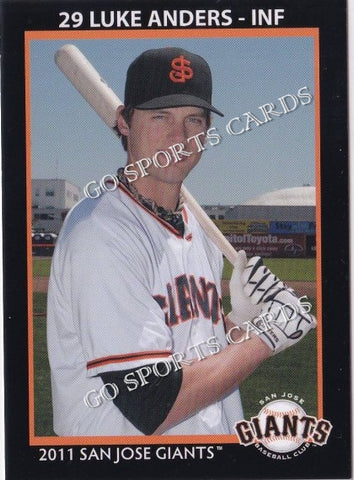 2011 San Jose Giants Luke Anders