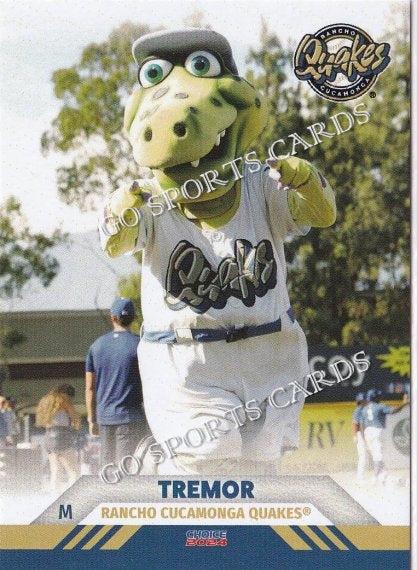 2024 Rancho Cucamonga Quakes Crazy J Aftershock Tremor Mascot