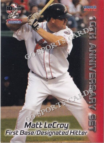 2014 Lancaster Barnstormers 10th Anniversary Matt LeCroy