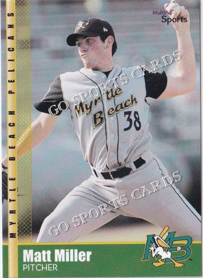 2002 Myrtle Beach Pelicans Matt Miller