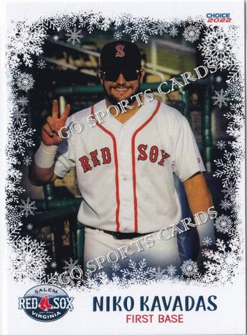 2022 Salem Red Sox Xmas White Niko Kavadas