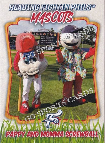 2023 Reading Fightin Phils Mascots Pappy and Momma Screwball