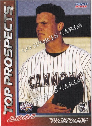 2002 Carolina League Top Prospects Rhett Parrott