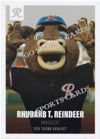 2024 Tacoma Rainiers Rhubarb T Reindeer Mascot