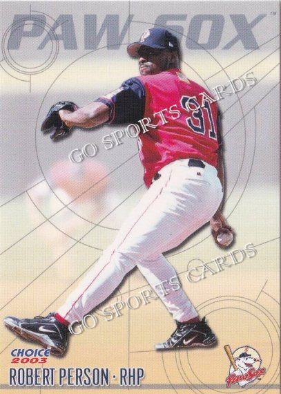 2003 Pawtucket Red Sox Robert Person