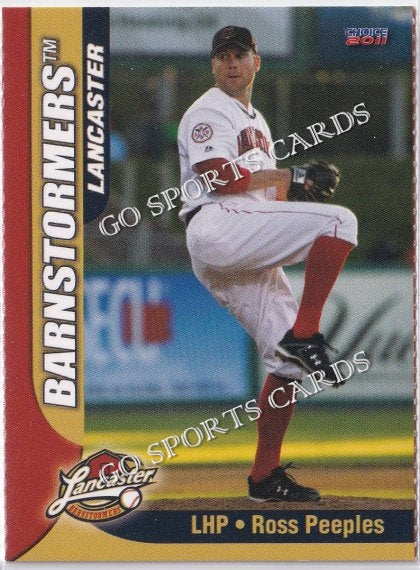 2011 Lancaster Barnstormers Perforated Ross Peeples