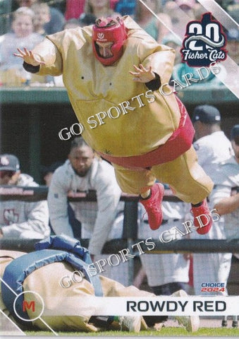 2024 New Hampshire Fisher Cats Rowdy Red Mascot