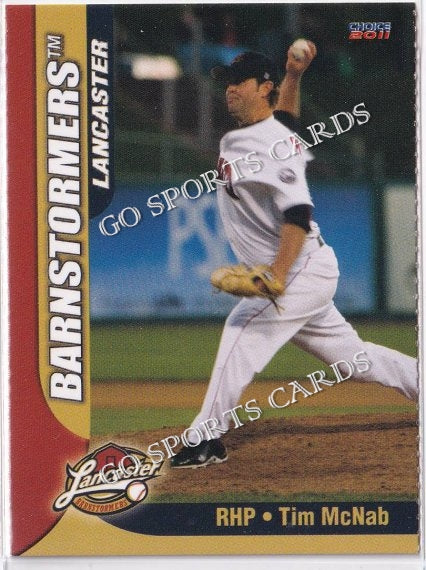 2011 Lancaster Barnstormers Perforated Tim Mcnab