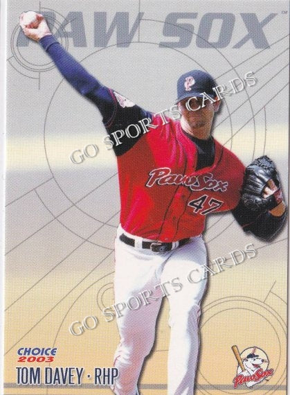 2003 Pawtucket Red Sox Tom Davey