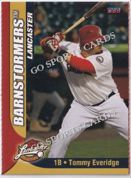 2011 Lancaster Barnstormers Perforated Tommy Everidge