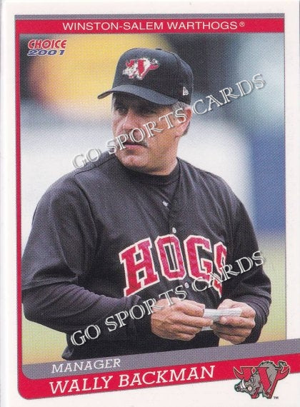 2001 Winston Salem Warthogs Wally Backman