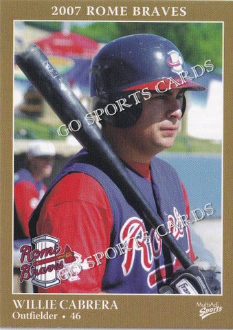 2007 Rome Braves Willie Cabrera