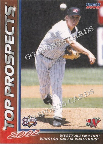 2002 Carolina League Top Prospects Wyatt Allen