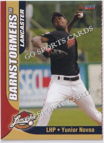 2011 Lancaster Barnstormers Perforated Yunior Novoa